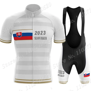 Велосипедная майка Словакии 2023, Комплект для велоспорта Национальной сборной с коротким рукавом, Дышащая MTB Ropa Maillot, Летняя велосипедная одежда Ciclismo.