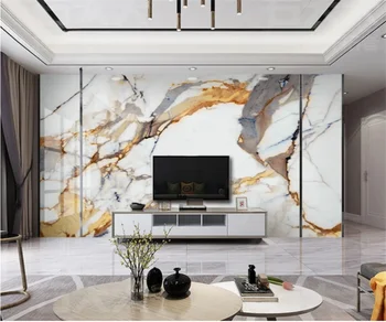 Индивидуальные современные новые обои с золотым мраморным рисунком, обои papel de parede, фон для дивана в гостиной, papel tapiz